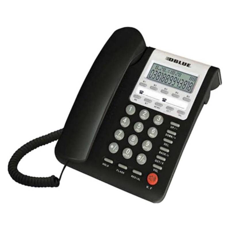 Dblue - Teléfono Sobremesa con Visor Negro / K