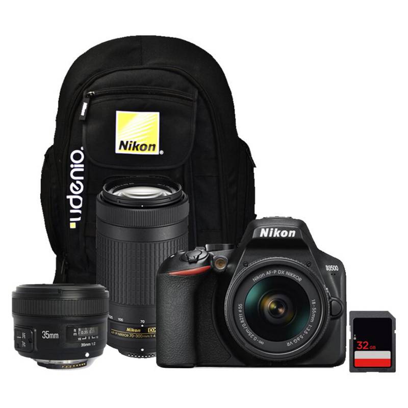 NIKON - Nikon D5600  Lente 18-55mm  70-300mm  35mmYong