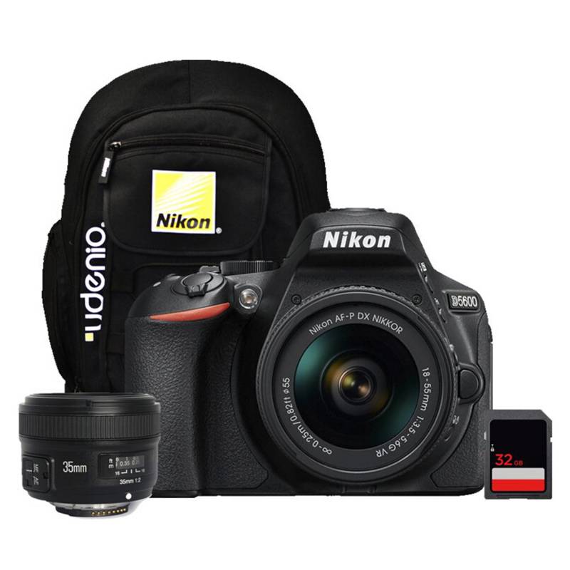 NIKON - Cámara Nikon D5600  Lente 18-55mm  35mm Yongnuo
