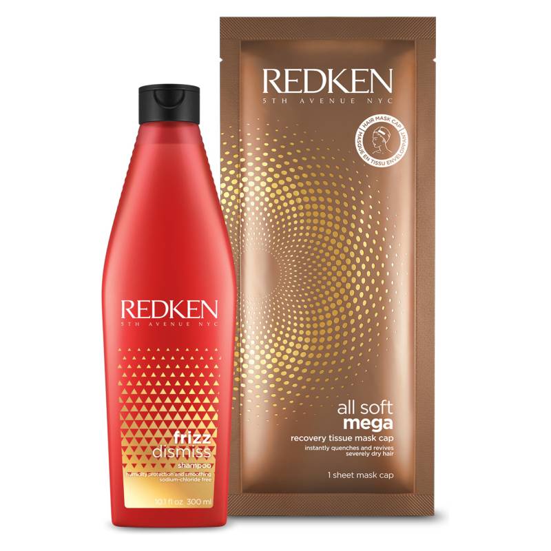 REDKEN - Set Shampoo Frizz Dismiss 300 ml + Regalo Recovery Tissue Mask Cap Redken