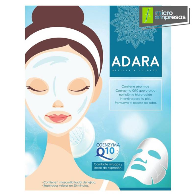 ADARA - Pack de 3 Máscaras Faciales Adara de Coenzyma Q10