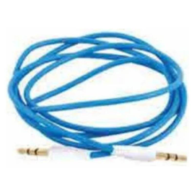 DBLUE - Cable Estéreo 3.5mm a 3.5mm Neón Azul / K