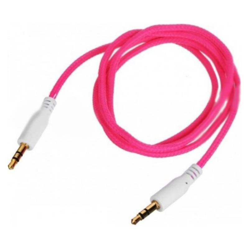 DBLUE - Cable Estéreo 3.5mm a 3.5mm Neón Rosado / K