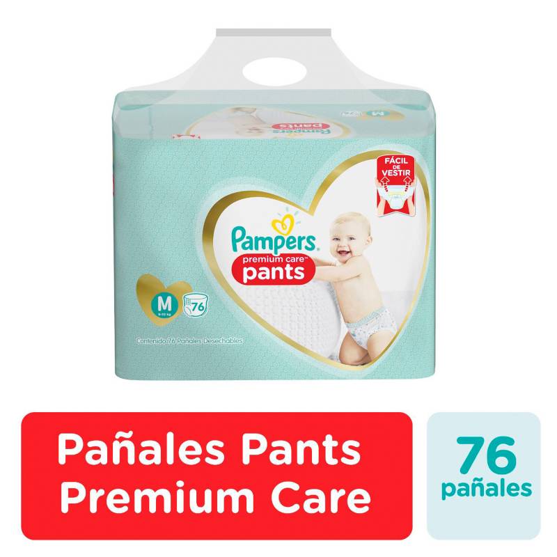 Pampers - Pañales Pampers Pants Premium Care 76u Talla M