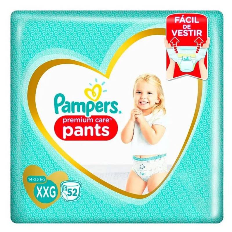 Pampers - 2 Pañales Pampers Pants Premium Care 96  Talla Xxg