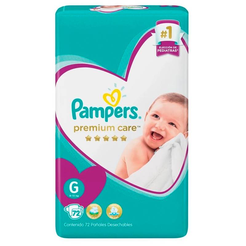 PAMPERS - 4 Pañales Pampers Premium Care 288 Unid Talla G