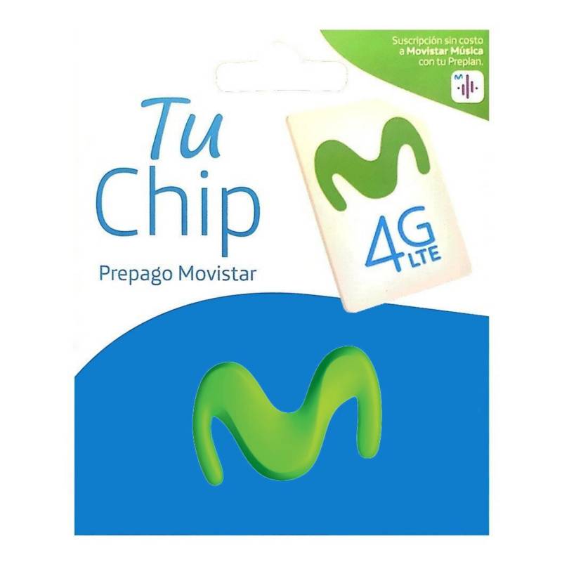 MOVISTAR - Chip Prepago Movistar Sim Card  Carga Inicial