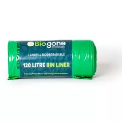 BIOGONE - 20 Bolsas de basura grandes biodegradable 120 Litros