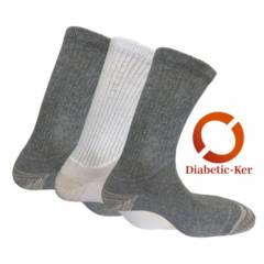 Diabetic-Ker - 3-pack calcetín diabético Talla XL con cobre deportivo largo