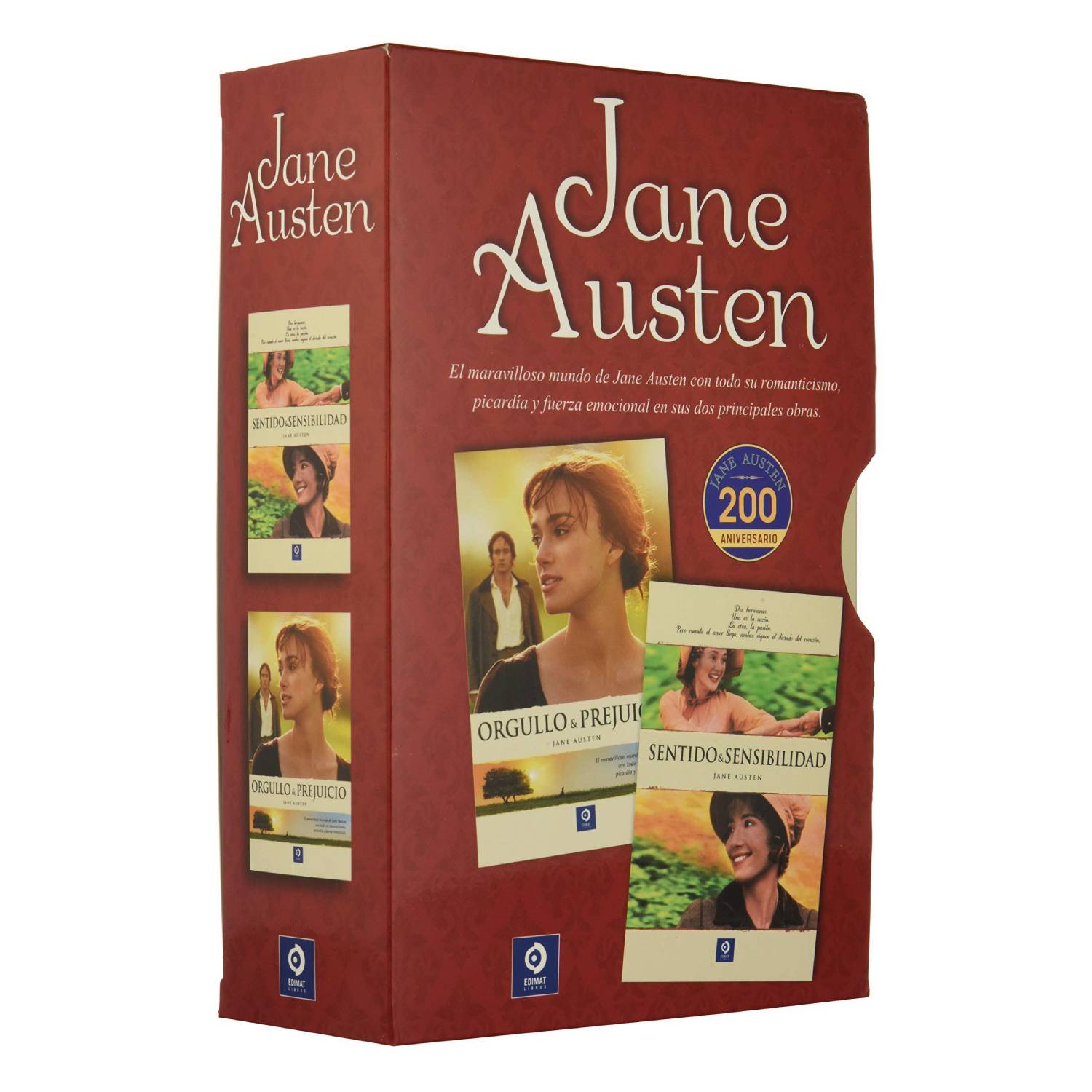 EDIMAT LIBROS Estuche Jane Austen ( Orgullo y Prejuicio, Sentido y