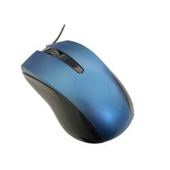 DM - Mouse Usb Optico Ergonómico Con Cable Pc Azul