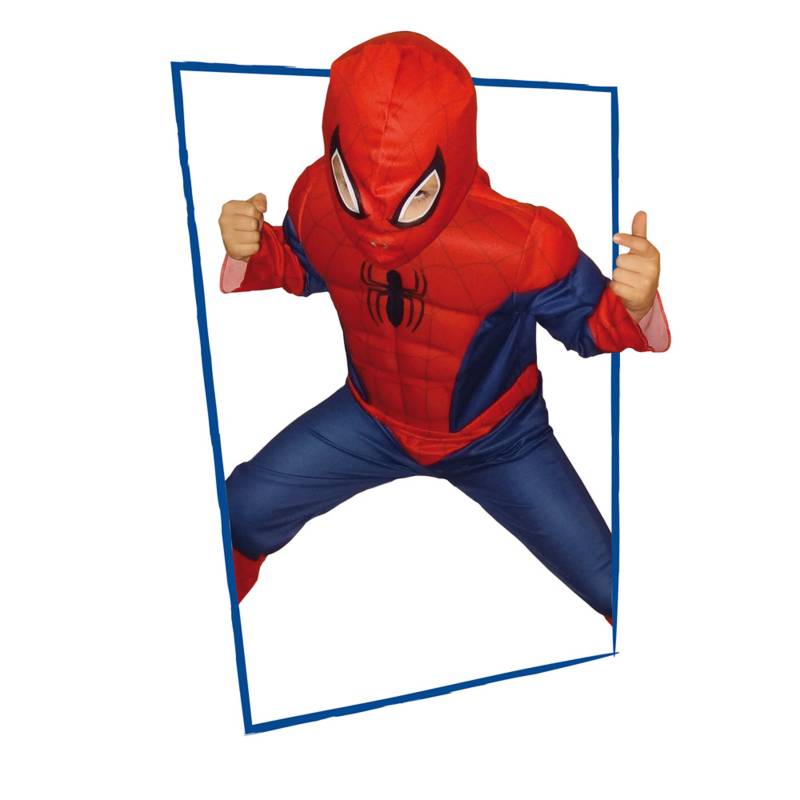 MARVEL - Disfraz Deluxe Con Musculos Spiderman Marvel Pronobel