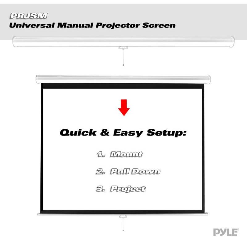 Pantalla Telon Para Proyector De 120 Pulgadas Portatil Pyle