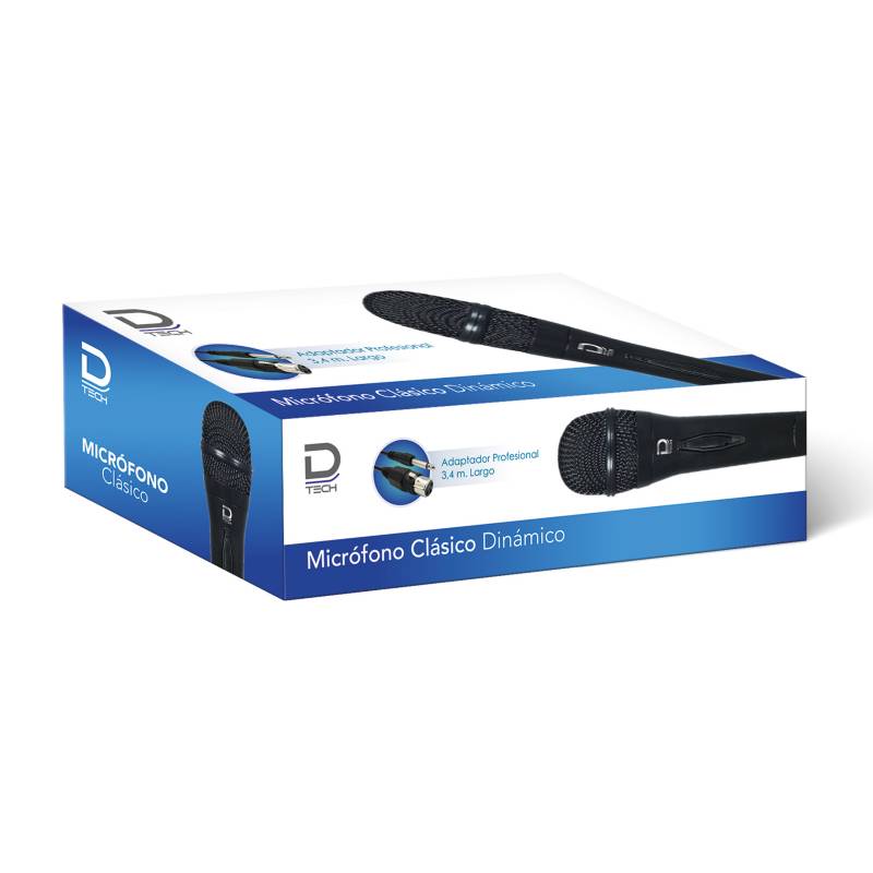 DATACOM - Micrófono Básico Con Cable Negro Datacom