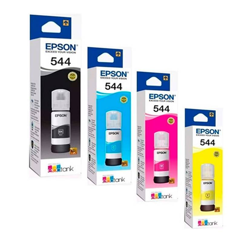 Epson Pack 4 Botellas De Tinta Epson Originales T544 Ecotank 2808