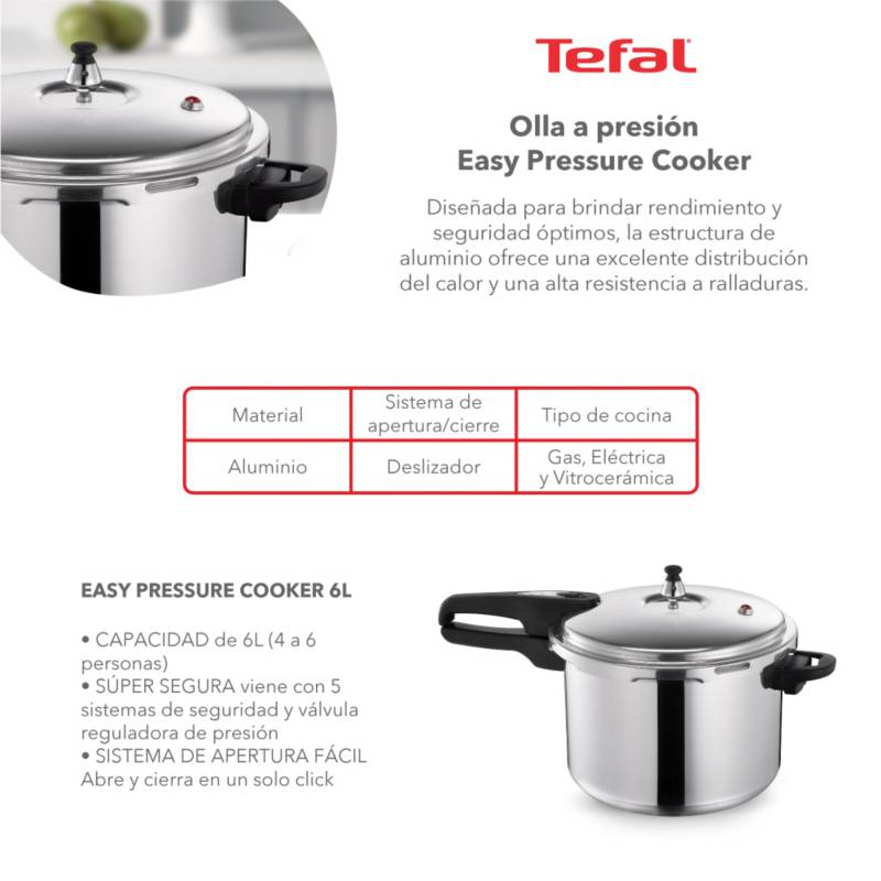 Olla a Presion en Aluminio Olla Express 6 Quart Cookware Pressure Cooker