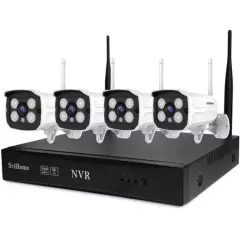 SRIHOME - KIT NVR IP WIFI 4 Cámaras Full HD 2MP Srihome NVS001