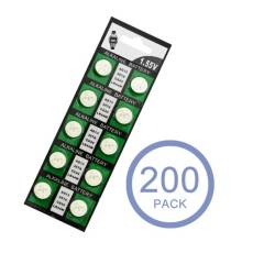 TECNOCENTER - Pack 200 Pilas Ag13 Lr44 Alkaline Battery