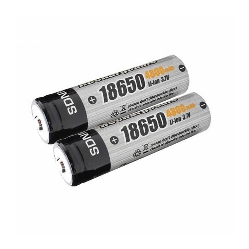 TECNOCENTER Pack 2 Bateria Recargable 18650 4800 Mah 3.7v Sdnmy
