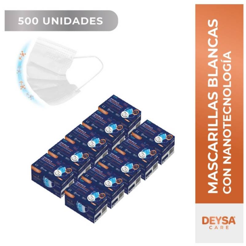 DEYSA CARE Mascarillas Tipo IlR Nanotecnología 10 Cajas 50 Un (500