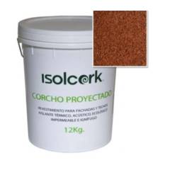 ISOLCORK - Revestimiento corcho proyectado 12 kg rojo colonial