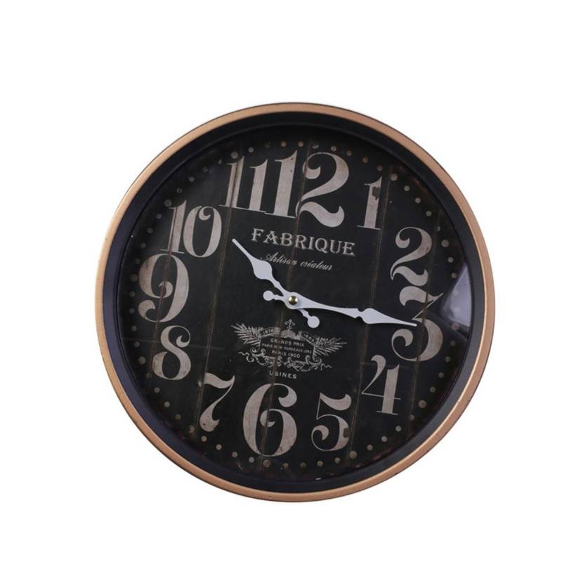 ML DESIGN - Reloj Decorativo Negro 30x7x30 cm