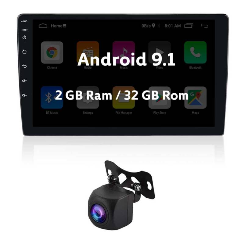 GENERICO Radio Auto 9 Pulgadas Android 9.1 2gb 32gb + Cam - 2 din