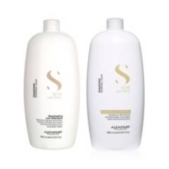 ALFAPARF - Set Shampoo + Acondicionador Semi de Lino 1 1Lt extra Brillo
