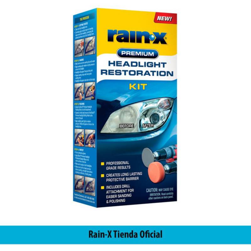 RAIN X - Kit Restaurador de Focos Premium Rain-x