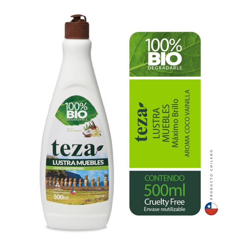 TEZA - 12 Lustra Muebles Teza 100 Biodegradable Coco Vainilla 500ml