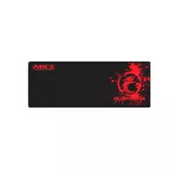 IMICE - Mousepad Gamer Xl Antideslizante Imice Pd-03 80x30 Cm Cosido Rojo