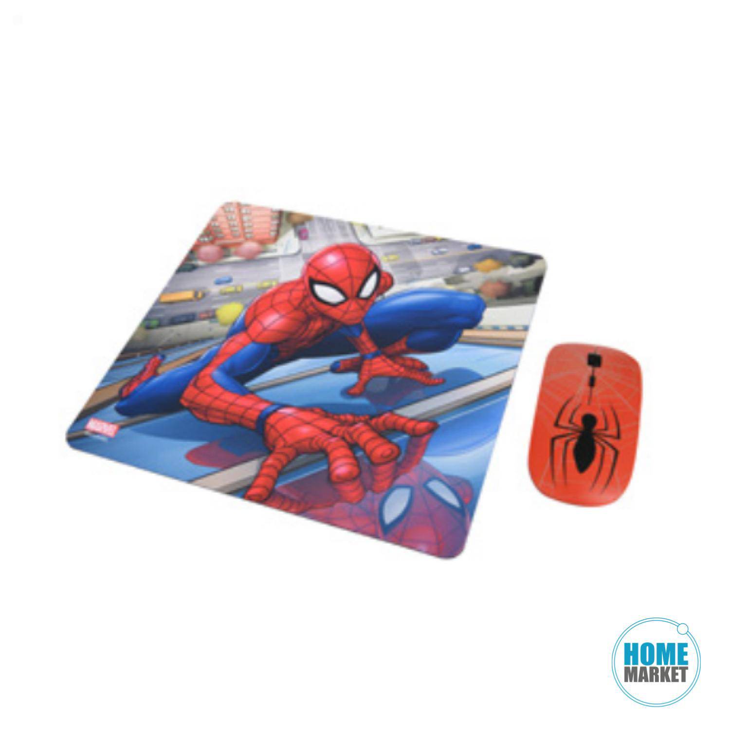 DISNEY Kit Mouse Inalambrico Mousepad Spiderman Marvel 