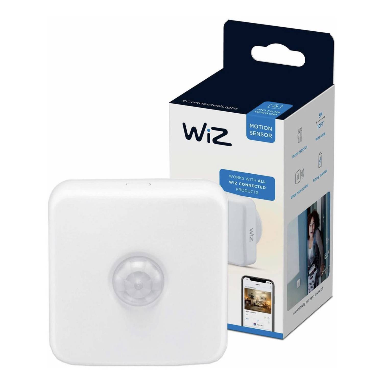 Kit Sensor Movimiento+2 Ampolletas Wifi, Control Luces Smart