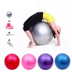 CRUSEC - Pelota Balon Yoga 75 cm Pilates con Inflador Color Variado