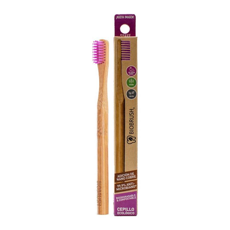 BIOBRUSH - Cepillo de dientes de Bambú Suave con Nanocobre