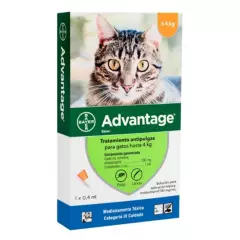BAYER - Advantage Antiparasitario Gato Hasta 4 Kg