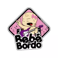 BABY ON BOARD - Letrero Bebé a Bordo Rockera