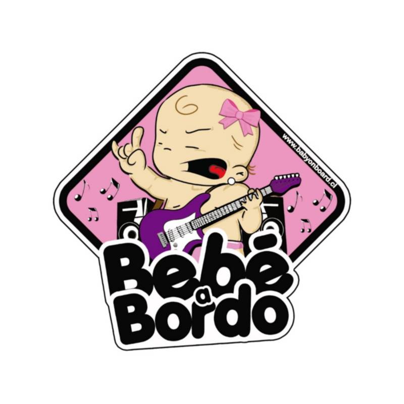 BABY ON BOARD - Letrero Bebé a Bordo Rockera