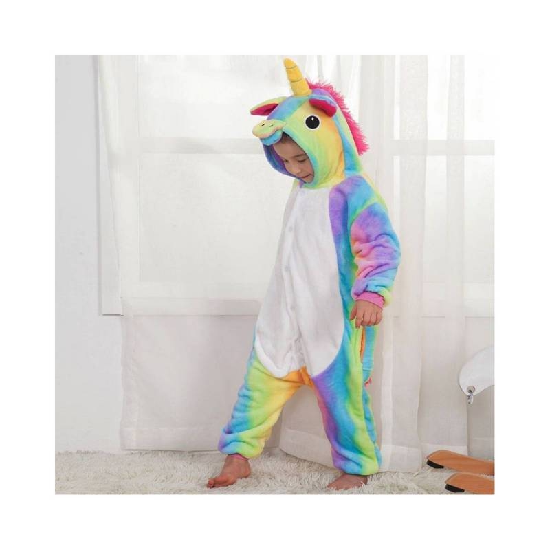 Pijama invierno unicornio arcoíris 100cm BJ HOGAR Linio Chile
