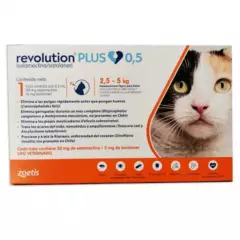 REVOLUTION - Revolution Plus Pipeta Antiparasitario Gato 2.5 a 5 Kg