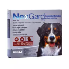 NEXGARD - Nexgard Antipasitario Perro 25 a 50 Kg, 3 Comprimidos
