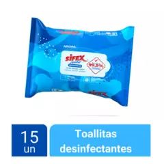 SIFEX - Toallitas desinfectantes de bolsillo de 15 Unid.