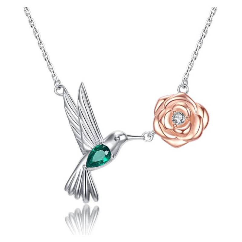 GENERICO - Collar colibri plata 925 joyas mujer