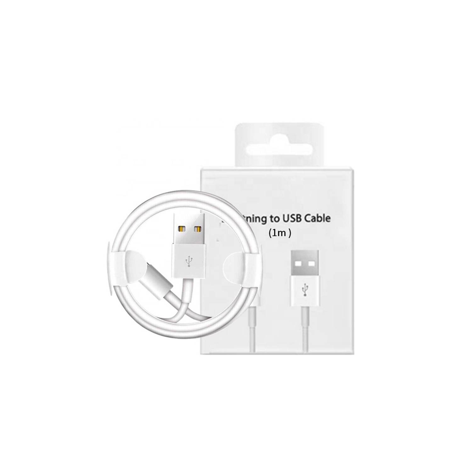 Cable usb lightning + cargador iphone 5, 6, 7,8 Blanco 2M GENERICO