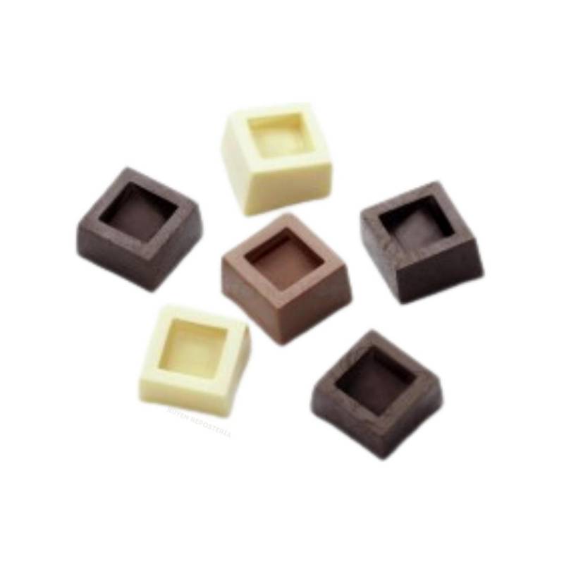 Molde Silicona Cuadros Escalonados Molde Chocolate Molde Bombones