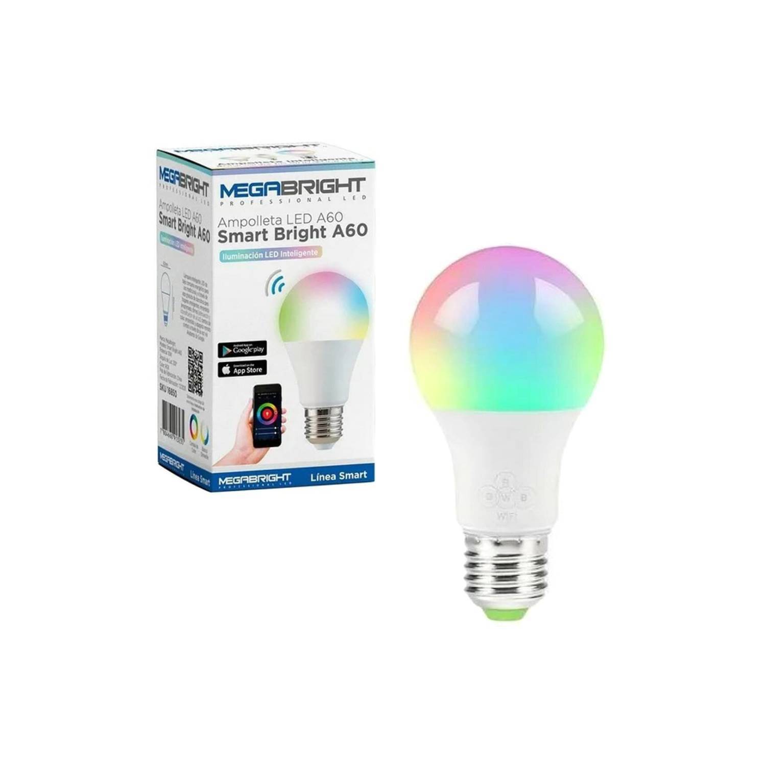 Lampara Led Rgb Wi-fi Google Home Alexa Luz Smart Life E27 ®