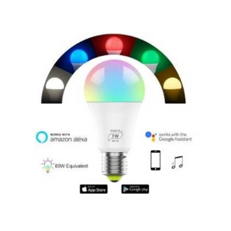 Lampara Led Rgb Wi-fi Google Home Alexa Luz Smart Life E27 ®