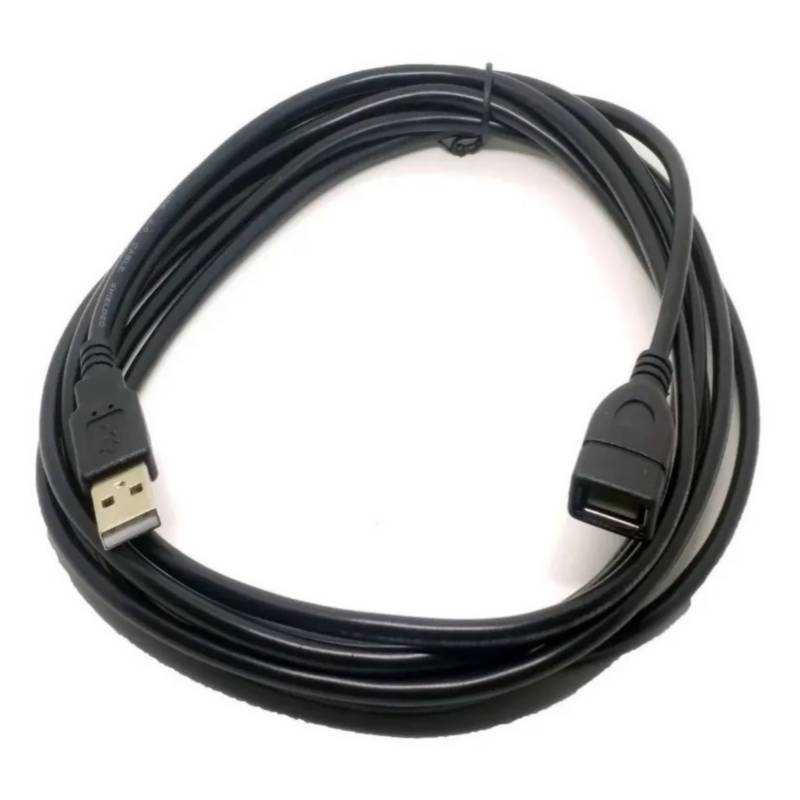 Cable Extensor USB 2.0 Tipo A/M-A/H Negro 1 Metro