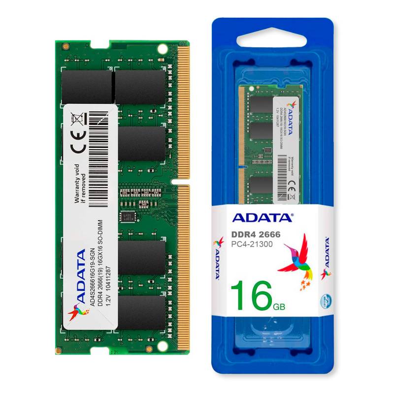 ADATA - Memoria Ram Notebook DDR4 16GB Adata AD4S266616G19-SGN - Lifemax