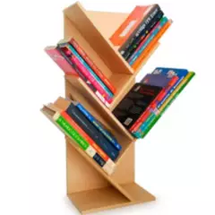 GENERICO - Organizador de libros tipo arbol decorativo en madera mdf